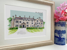 Personalised Cefn Tilla Court, Wales Art Giclee Print - Cefn Tilla Court Wedding Venue - Wedding Wall Art - Cefn Tilla Court Wedding Present