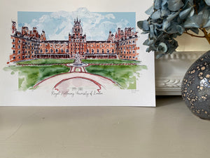 Royal Holloway University of London - Royal Holloway University Art Print - Royal Holloway University Wedding Present - Graduation Gift