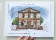 Personalised Woodstock Town Hall Print - Hand Drawn Print - Made to Order - Woodstock Town Hall - Wedding Venue Illustration - Anniversary