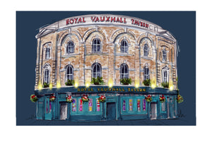 Personalised Royal Vauxhall Tavern Print - Hand Drawn Royal Vauxhall Tavern Illustration - Royal Vauxhall Tavern London Building Wall Art