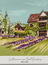 Personalised Le Manoir aux Quat'Saisons Art Print - Hand Drawn Illustration Le Manoir Oxfordshire England - Le Manoir Wedding Gift Art Print