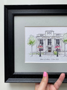 Personalised Islington Town Hall Giclee Art Print - Hand Drawn Print - Made to Order - Islington Town Hall - Wedding Venue Illustration