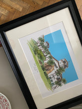 Santa Barbara Courthouse Art Print - Watercolour Hand Painted Santa Barbara Giclee Print - Santa Barbara Wedding Venue Print - Illustration