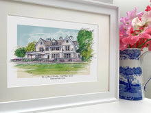 Personalised Dromquinna Manor Ireland Giclee Art Print - Wedding Venue - Wedding Wall Art - Dromquinna Manor Wedding Present - Watercolour