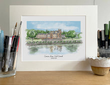 Cameron House Loch Lomond Scotland Giclee Art Print - Cameron House Loch Lomond Watercolour - Personalised Cameron House Wedding Anniversary