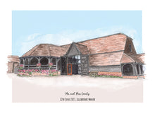 Personalised Lillibrooke Manor Giclee Art Print - Watercolour - Made to Order - Lillibrooke Manor Maidenhead - Wedding Venue Illustration