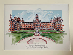 Royal Holloway University of London - Royal Holloway University Art Print - Royal Holloway University Wedding Present - Graduation Gift