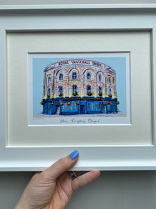 Personalised Royal Vauxhall Tavern Print - Hand Drawn Royal Vauxhall Tavern Illustration - Royal Vauxhall Tavern London Building Wall Art