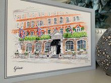 The Goring Hotel London Giclee Art Print - The Goring Illustration - Personalised Wedding Gift - The Goring London - Framed Wall Art