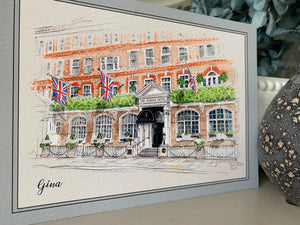 The Goring Hotel London Giclee Art Print - The Goring Illustration - Personalised Wedding Gift - The Goring London - Framed Wall Art