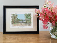 Personalised Nantahala Lake Giclee Print - Wedding Venue Nantahala Lake Topton North Carolina - Watercolour Art Nantahala Lake Wedding Gift