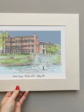 Personalised Astley Hall Giclee Art Print - Hand Drawn Art - Made to Order - Watercolour Wedding Venue Illustration - Astley Hall Chorley