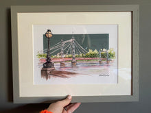 Personalised Albert Bridge London Giclee Art Print - Albert Bridge London - Engagement Location - Pretty London - Chelsea Battersea Wall Art