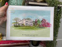 Personalised Deer Park Country House Giclee Art Print - Deer Park Country House Devon - Watercolour Art Print - Deer Park Wedding Venue Art