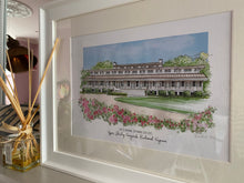 Personalised Upper Shirley Vineyard Giclee Print - Upper Shirley Vineyard Watercolour Wedding Venue - Richmond Virginia Wedding Wall Art