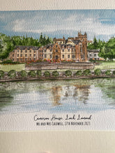 Cameron House Loch Lomond Scotland Giclee Art Print - Cameron House Loch Lomond Watercolour - Personalised Cameron House Wedding Anniversary