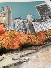 The Pond at Central Park New York City - Central Park Personalised Print - The Plaza NYC Art Print - Central Park NYC Wall Art - NYC Print