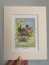 Little Church of the West Las Vegas Art Print - Little Church of The West Wedding Gift - Personalised Vegas Wedding Art Print - Giclee Print