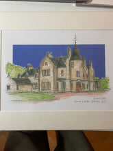 Newhall Estate Scotland Giclee Art Print - Personalised Newhall Estate Wedding Gift - Anniversary gift - Newhall Estate Watercolour Wall Art