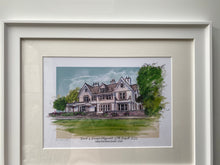Personalised Dromquinna Manor Ireland Giclee Art Print - Wedding Venue - Wedding Wall Art - Dromquinna Manor Wedding Present - Watercolour