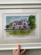 Personalised Dromquinna Manor Ireland Giclee Art Print - Wedding Venue - Wedding Wall Art - Dromquinna Manor Wedding Present - Watercolour