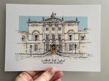 Personalised Guildhall Bath Print - Hand Drawn Illustration - Guildhall Bath England - Watercolour Wedding Venue Art Print - Giclee Print
