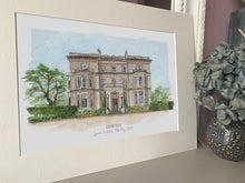 Hedsor House Wedding Illustration - Anniversary Art - Hedsor House Watercolour Giclee Art - Buckinghamshire Watercolour - Hand Painted Print