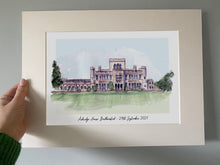 Personalised Ashridge House Giclee Art Print - Watercolour Hand Drawn Illustration - Ashridge House Berkhamsted Hertfordshire Wall Art