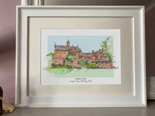 Colshaw Hall Cheshire Giclee Art Print - Colshaw Hall Venue Illustration - Colshaw Hall Wedding Gift - Cheshire Watercolour Wedding Venue