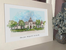 Chateau Soulac Bordeaux Art Print - Watercolour Hand Painted Chateau Soulac Print - Wedding Venue Art Print - French Chateau Illustration