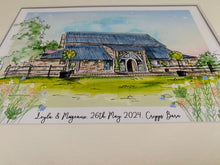 Cripps Barn Cirencester Personalised Giclee Art Print - Watercolor Venue Illustration - Hand drawn Cripps Barn Wedding - Anniversary Artwork