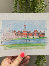 Personalised Harvard University Giclee Art Print - Harvard Massachusetts - Watercolour Illustration - Harvard University Graduation Gift -