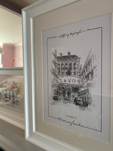 Personalised Savoy London Giclee Print - Savoy Wedding - Hand Drawn Savoy London Illustration - Savoy London Wall Art - Savoy Anniversary