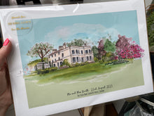 Personalised Deer Park Country House Giclee Art Print - Deer Park Country House Devon - Watercolour Art Print - Deer Park Wedding Venue Art