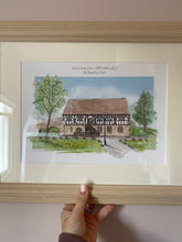 Hospitium York Personalised Giclee Art Print - York Hospitium Illustration - Hand Drawn York Wedding Artwork - Personalised Art Print York