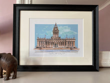 Personalised Leeds Town Hall Giclee Art Print - Leeds Town Hall Ceremony - Leeds Wedding - Leeds Civil Ceremony - Watercolour Illustration