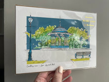 Personalised Clapham Common Bandstand Giclee Art Print - Clapham Common London - Made to Order - Clapham Common Artwork - Bandstand Print