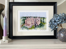 Dirleton Castle Personalised Giclee Art Print - Dirleton Castle Wedding Gift - Scotland Wedding -Watercolour Castle Anniversary Illustration