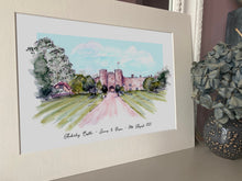 Amberley Castle Sussex and Grounds - Amberley Castle Wedding Print - Anniversary Gift - Amberley Castle Watercolour Giclee Print - Amberley