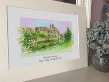 Berkeley Castle Wedding Print - Anniversary - Berkeley Castle Watercolour Giclee Art - Gloucestershire Watercolour Wall Art - Hand Painted