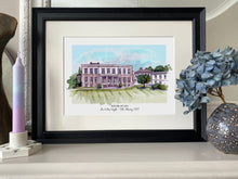 Buxted Park Hotel Personalised Giclee Art Print - Buxted Park Wedding Illustration - Anniversary - Watercolour Painting - Made to order Art