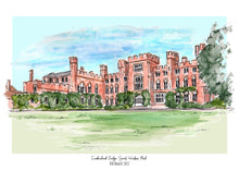 Cumberland Lodge Giclee Print - Hand Drawn Wedding Venue Print - Made to Order - Cumberland Lodge Windsor Great Park Personalised Artwork