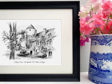 Château du Raysse Art Print - Watercolour Hand Painted Château du Raysse - Dordogne Wedding Venue Print - Chateau Wedding Venue Illustration