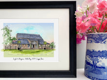 Cripps Barn Cirencester Personalised Giclee Art Print - Watercolor Venue Illustration - Hand drawn Cripps Barn Wedding - Anniversary Artwork