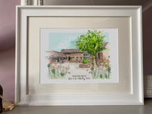 Currandine Barns Personalised Art Print - Watercolour Giclee Art Print - Illustration - Currandine Barns Wedding Gift - Anniversary Artwork