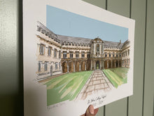 Personalised St John's College Oxford Giclee Art Print - Watercolour - Oxford England- Oxford University Gift -St John's College Wedding Art