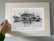 Personalised Blakelands Country House Giclee Art Print - Blakelands Country House Stourbridge UK - Watercolour Art Print - Wedding Venue Art