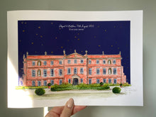 Personalised Four Seasons Hotel Hampshire Art Print - Four Seasons Wedding Venue - Hampshire Wedding Art - Four Seasons Hotel Illustration