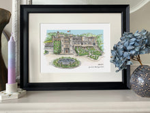 Personalised Cabra Castle Ireland Giclee Art Print - Wedding Venue - Wedding Wall Art - Cabra Castle Wedding Present - Watercolour Painting