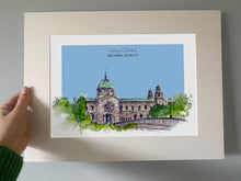 Personalised Galway Cathedral Ireland Giclee Art Print - Wedding Venue - Wedding Wall Art - Galway Cathedral Wedding Present - Watercolour